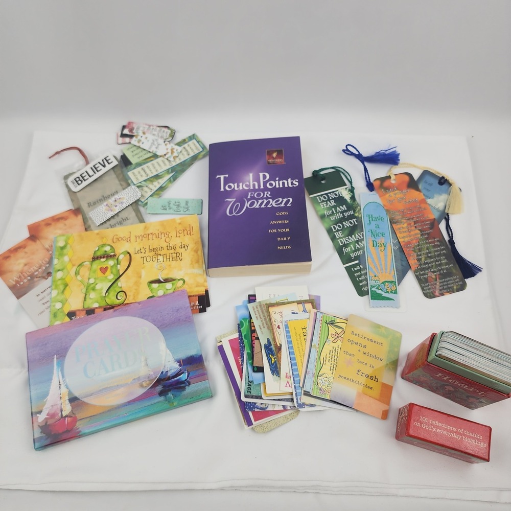 Lot Religious Prayer Cards ‎ Bookmarks  Touch Point For Women Book Magnets